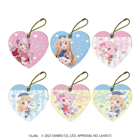 『ヒメヒナ×マイメロディ&シナモロール』キャラレザーチャーム 01/BOX (全6種)(コラボイラスト)